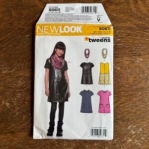 New Look Tweens (Juniors) Vintage Dress Pattern Sizes 8-16